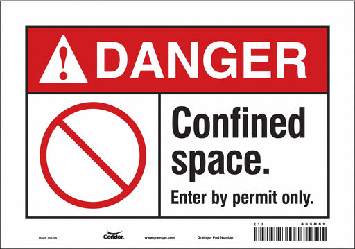 J8721 Safety Sign 7 inx10 in Vinyl