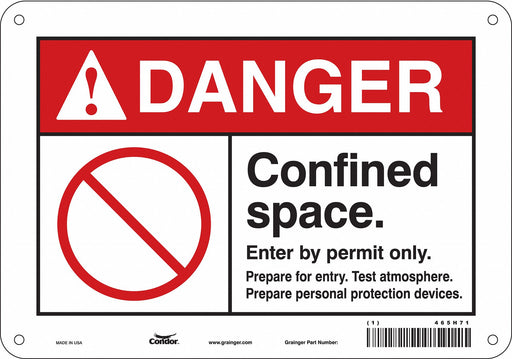 Safety Sign 7 in x 10 in Aluminum
