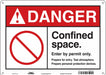 Safety Sign 10 in x 14 in Aluminum