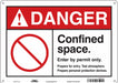 Safety Sign 10 in x 14 in Polyethylene