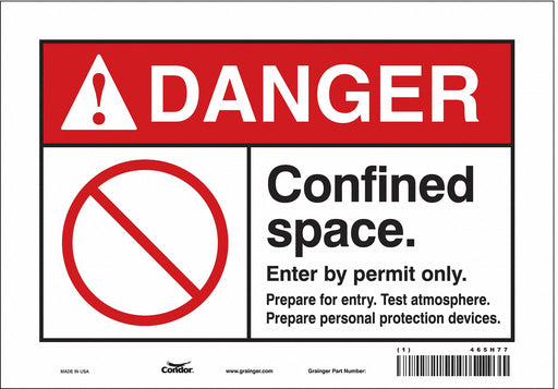 Safety Sign 7 in x 10 in Vinyl