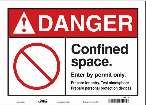 Safety Sign 10 in x 14 in Vinyl