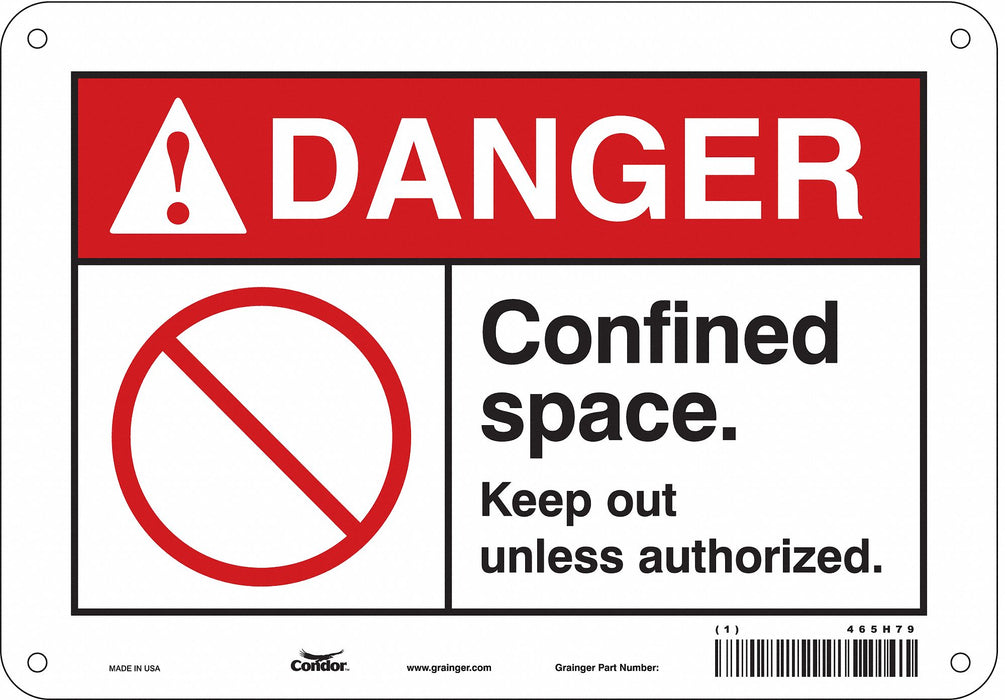 Safety Sign 7 in x 10 in Aluminum