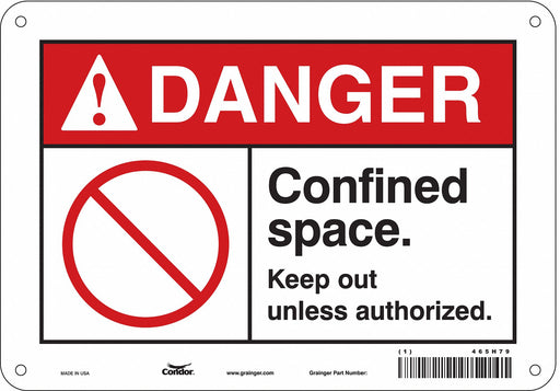 Safety Sign 7 in x 10 in Aluminum