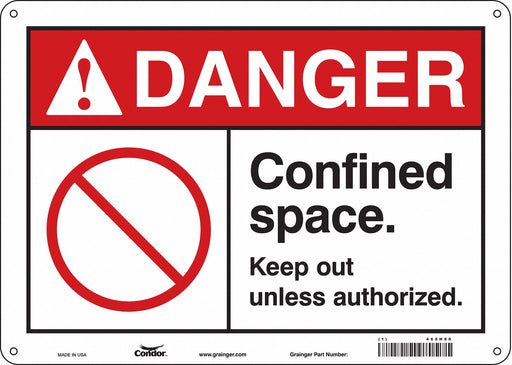 Safety Sign 10 in x 14 in Aluminum