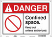 Safety Sign 10 in x 14 in Polyethylene