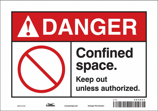 Safety Sign 7 in x 10 in Vinyl