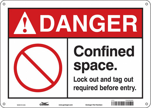 J8724 Safety Sign 10 in x 14 in Aluminum