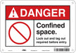 J8724 Safety Sign 7 in x 10 in Polyethylene