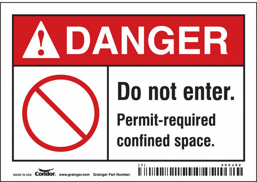 Safety Sign 3 1/2 inx5 in Vinyl