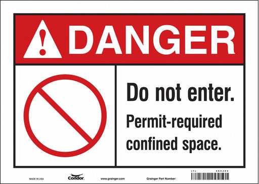 Safety Sign 10 in x 14 in Vinyl