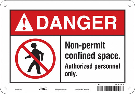 Safety Sign 7 in x 10 in Aluminum