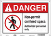 Safety Sign 10 in x 14 in Aluminum