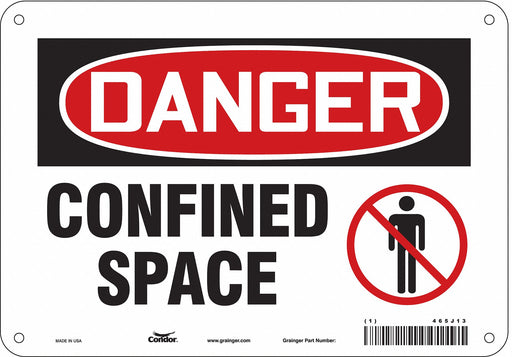 Safety Sign 7 in x 10 in Aluminum