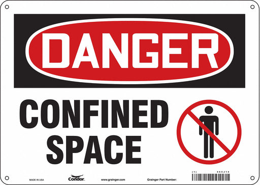 Safety Sign 10 inx14 in Aluminum