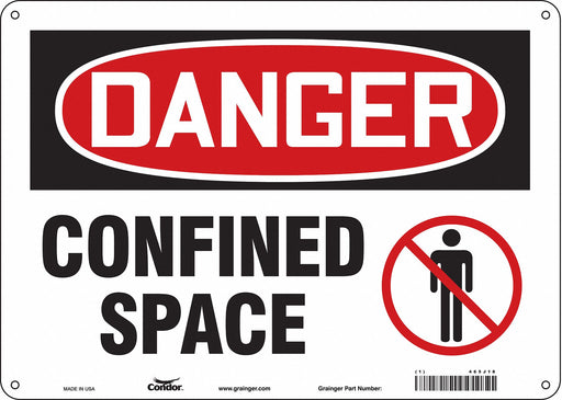 Safety Sign 10 inx14 in Polyethylene