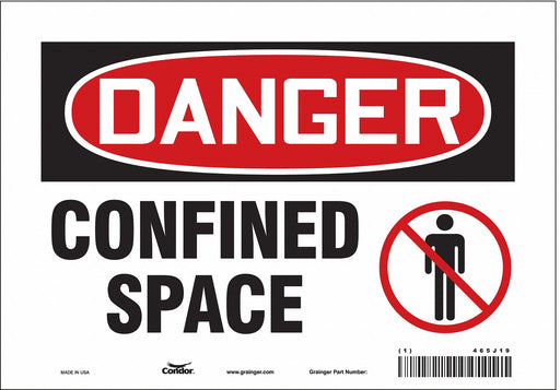 Safety Sign 7 inx10 in Vinyl