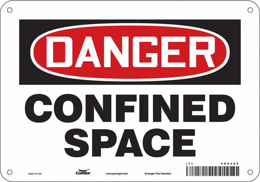 Safety Sign 7 inx10 in Polyethylene