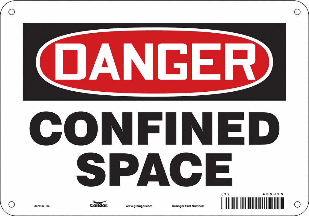 Safety Sign 7 inx10 in Polyethylene