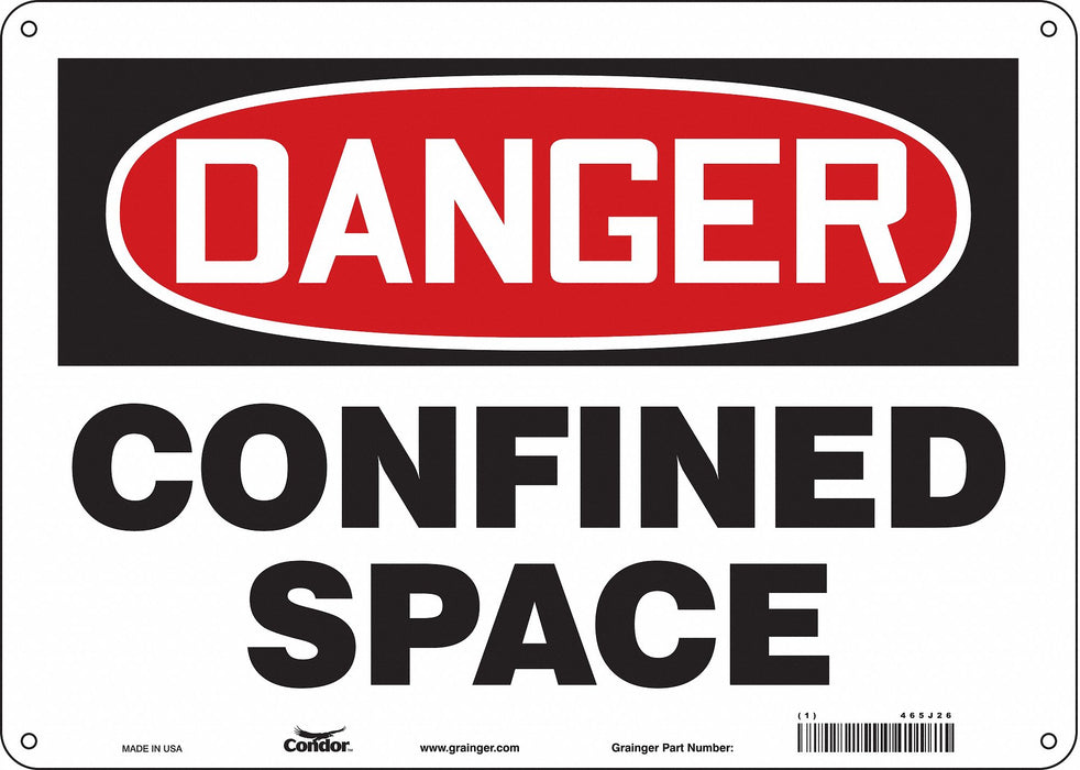 J6914 Safety Sign 10 inx14 in Polyethylene