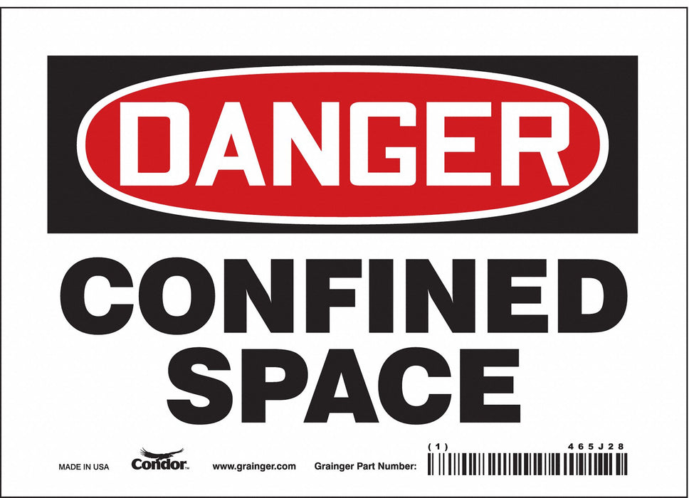 Safety Sign 5 inx7 in Vinyl