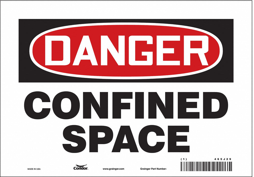 Safety Sign 7 inx10 in Vinyl