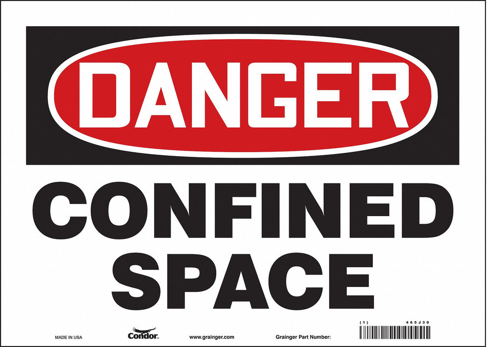 J6914 Safety Sign 10 inx14 in Vinyl