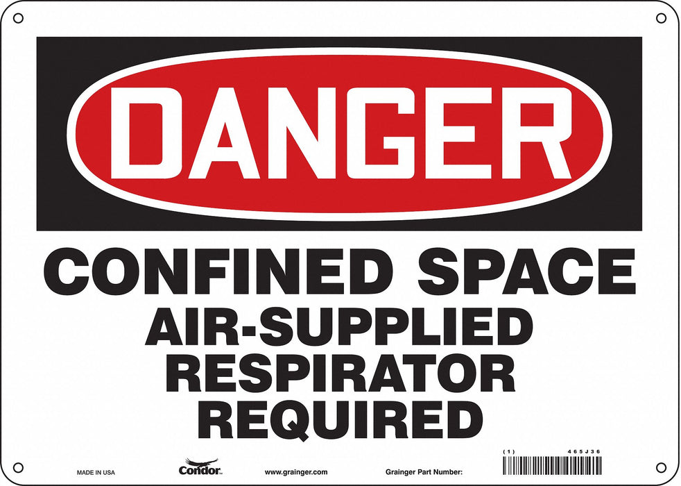 Safety Sign 10 in x 14 in Polyethylene