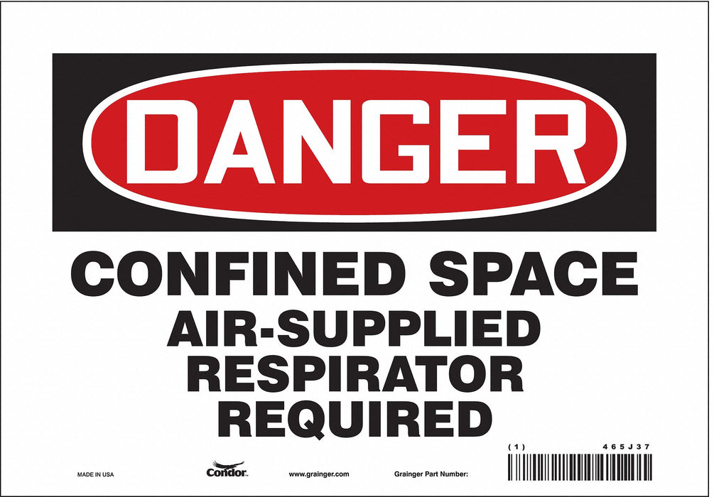Safety Sign 7 inx10 in Vinyl