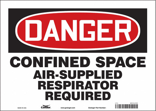 Safety Sign 10 in x 14 in Vinyl