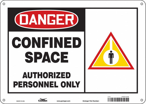 J6915 Safety Sign 10 inx14 in Aluminum