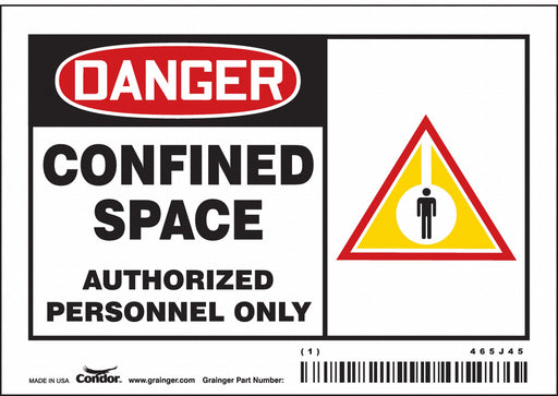 Safety Sign 3 1/2 inx5 in Vinyl