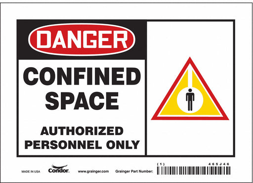 Safety Sign 5 inx7 in Vinyl