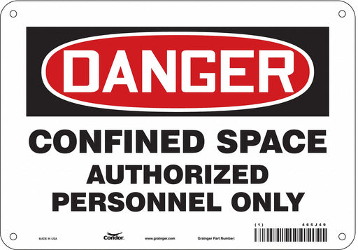 Safety Sign 7 in x 10 in Aluminum