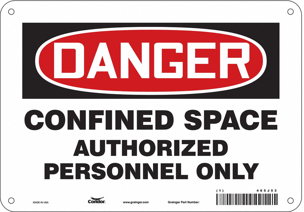 Safety Sign 7 inx10 in Polyethylene