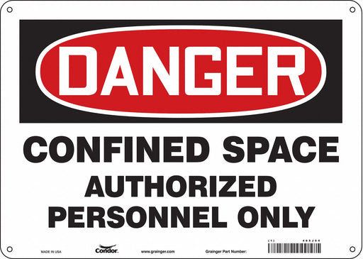 Safety Sign 10 inx14 in Polyethylene