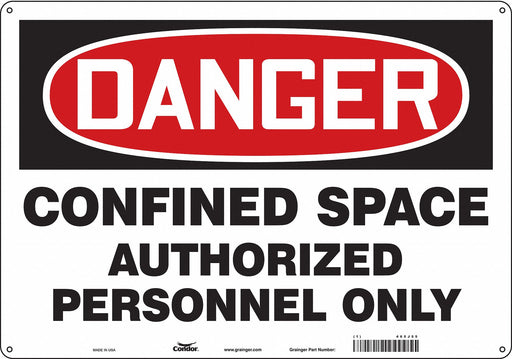 Safety Sign 14 inx20 in Polyethylene