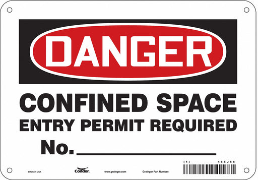 Safety Sign 7 in x 10 in Aluminum