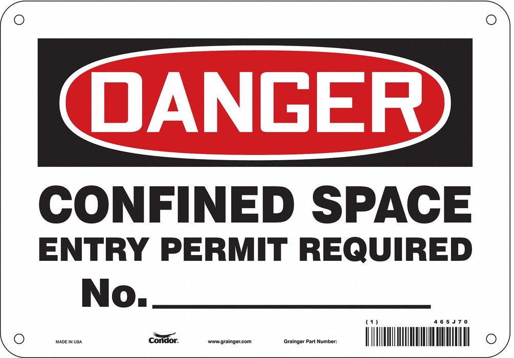 Safety Sign 7 in x 10 in Polyethylene