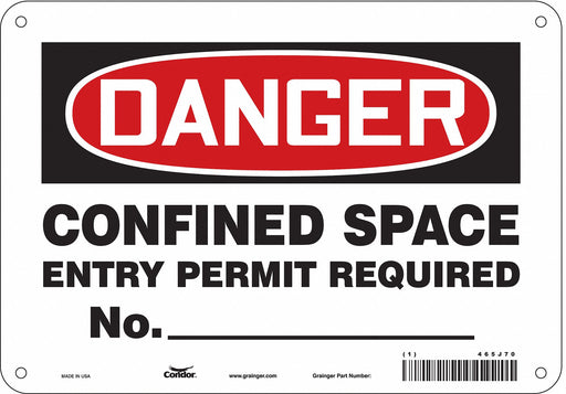 Safety Sign 7 in x 10 in Polyethylene