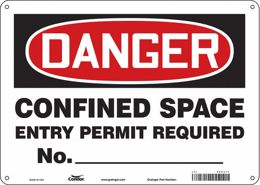 Safety Sign 10 inx14 in Polyethylene