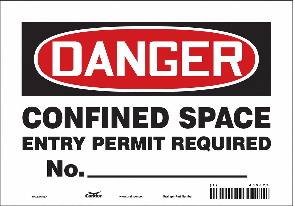 Safety Sign 7 inx10 in Vinyl