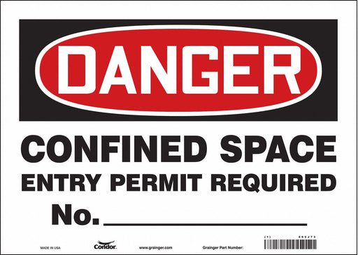 Safety Sign 10 inx14 in Vinyl