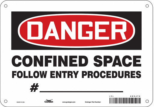 Safety Sign 7 in x 10 in Aluminum