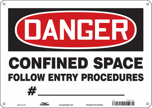Safety Sign 10 in x 14 in Aluminum