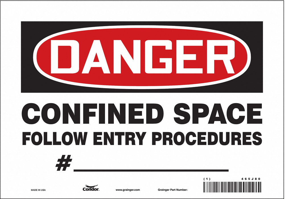 Safety Sign 7 inx10 in Vinyl