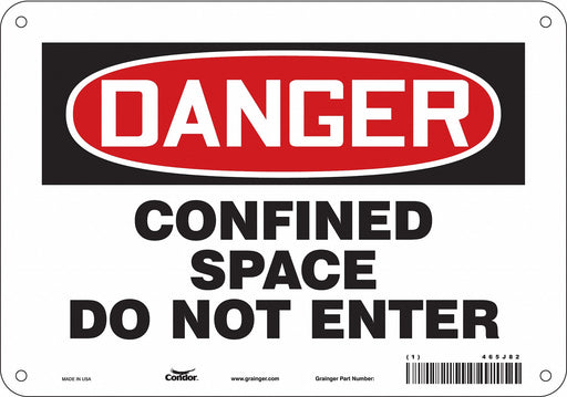 Safety Sign 7 in x 10 in Aluminum