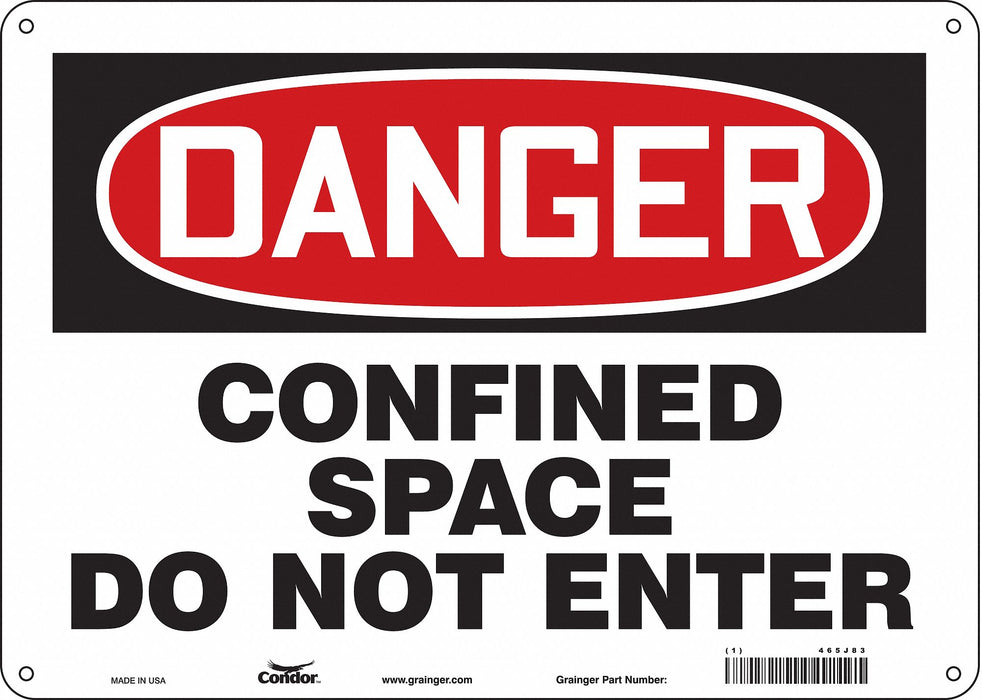 Safety Sign 10 inx14 in Aluminum