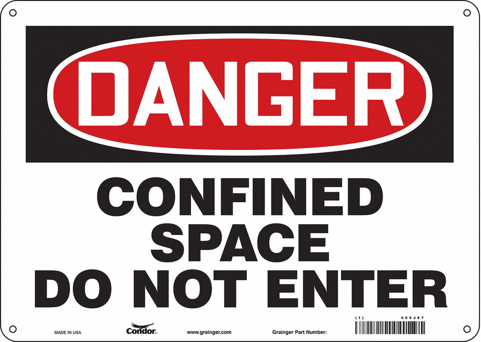 Safety Sign 10 inx14 in Polyethylene