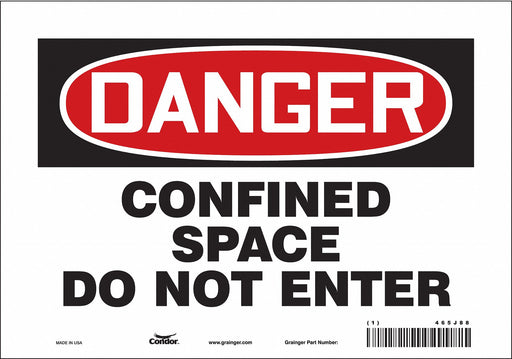 Safety Sign 7 inx10 in Vinyl